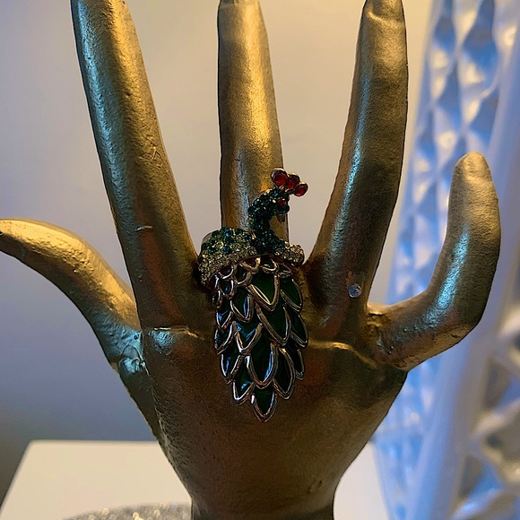 GORGEOUS PEACOCK RING! - Picture 2 of 7